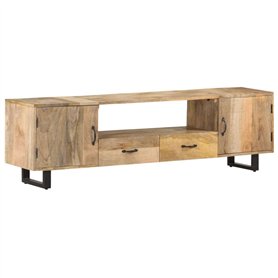 vidaXL Meuble TV Armoire Basse Centre de Divertissement Meuble de Salon Salle de Séjour Maison Intérieur 160x30x45 cm Bois Massi