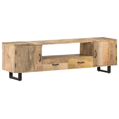 vidaXL Meuble TV Armoire Basse Centre de Divertissement Meuble de Salon Salle de Séjour Maison Intérieur 160x30x45 cm Bois Massi