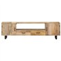 vidaXL Meuble TV Armoire Basse Centre de Divertissement Meuble de Salon Salle de Séjour Maison Intérieur 160x30x45 cm Bois Massi