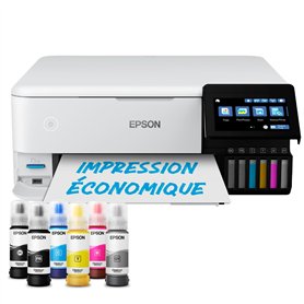 Imprimante photo A4 EcoTank ET-8500 avec réservoir d’encre et Wi-Fi