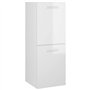 Badezimmerschrank Hochglanz-Weiß 30x30x80 cm Spanplatte