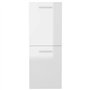 Badezimmerschrank Hochglanz-Weiß 30x30x80 cm Spanplatte