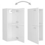 Badezimmerschrank Hochglanz-Weiß 30x30x80 cm Spanplatte