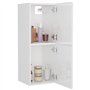 Badezimmerschrank Hochglanz-Weiß 30x30x80 cm Spanplatte