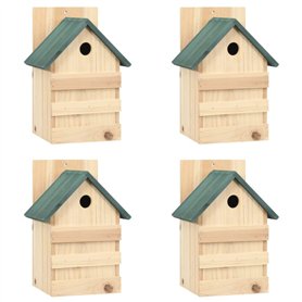 vidaXL 4X Bois de Sapin Nichoirs 23x19x33 cm Maison Cage à Oiseaux Jardin
