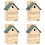 vidaXL 4X Bois de Sapin Nichoirs 23x19x33 cm Maison Cage à Oiseaux Jardin