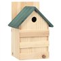 vidaXL 4X Bois de Sapin Nichoirs 23x19x33 cm Maison Cage à Oiseaux Jardin
