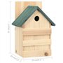 vidaXL 4X Bois de Sapin Nichoirs 23x19x33 cm Maison Cage à Oiseaux Jardin