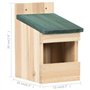 vidaXL 4X Bois de Sapin Nichoirs 12x16x20 cm Maison Cage à Oiseaux Jardin