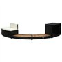 vidaXL Cadre de Spa Accessoire de Spa Marche de Spa Bordure Bord de Spa Résistance aux Intempéries Noir Résine Tressée Bois d'Ac