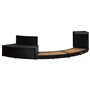 vidaXL Cadre de Spa Accessoire de Spa Marche de Spa Bordure Bord de Spa Résistance aux Intempéries Noir Résine Tressée Bois d'Ac