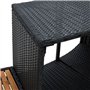 vidaXL Cadre de Spa Accessoire de Spa Marche de Spa Bordure Bord de Spa Résistance aux Intempéries Noir Résine Tressée Bois d'Ac