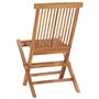 vidaXL Mobilier à Dîner d'Extérieur Pliable 3 pcs Ensemble de Salle à Manger de Jardin Mobilier de Terrasse Patio Bois Solide de