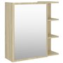 vidaXL - Bad-Spiegelschrank Sonoma-Eiche 62,5x20,5x64 cm Spanplatte