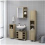 vidaXL - Bad-Spiegelschrank Sonoma-Eiche 62,5x20,5x64 cm Spanplatte