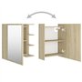 vidaXL - Bad-Spiegelschrank Sonoma-Eiche 62,5x20,5x64 cm Spanplatte