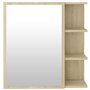 vidaXL - Bad-Spiegelschrank Sonoma-Eiche 62,5x20,5x64 cm Spanplatte