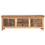 vidaXL Meuble TV Armoire Basse Centre de Divertissement avec 2 Compartiments et 2 Tiroirs Salon Intérieur Bois de Récupération M