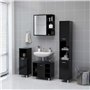 vidaXL Armoire à Miroir de Salle de Bain Armoire Murale Meuble de Rangement Armoire de Rangement Intérieur Noir 62,5x20,5x64 cm 