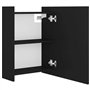 vidaXL Armoire à Miroir de Salle de Bain Armoire Murale Meuble de Rangement Armoire de Rangement Intérieur Noir 62,5x20,5x64 cm 