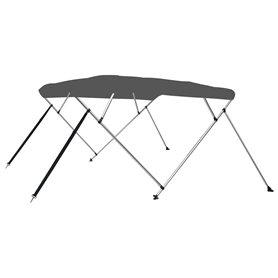 vidaXL Auvent Bimini à 4 Arceaux Auvent de Bateau Couverture de Bateau Abri de Bateau Résistant aux UV Extérieur Anthracite 243x
