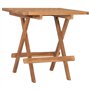 vidaXL Teck Mobilier à Dîner d'Extérieur Pliable avec Coussin 3 pcs Mobilier de Patio Ensemble de Salle à Manger de Terrasse Sal