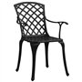 vidaXL Ensemble de Bistro 3 pcs Salon de Jardin Mobilier de Terrasse Meubles de Balcon Table et Chaises de Patio Extérieur Alumi