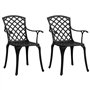 vidaXL Ensemble de Bistro 3 pcs Salon de Jardin Mobilier de Terrasse Meubles de Balcon Table et Chaises de Patio Extérieur Alumi