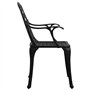 vidaXL Ensemble de Bistro 3 pcs Salon de Jardin Mobilier de Terrasse Meubles de Balcon Table et Chaises de Patio Extérieur Alumi