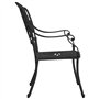 vidaXL Ensemble de Bistro 3 pcs Salon de Jardin Mobilier de Terrasse Meubles de Balcon Table et Chaises de Patio Extérieur Alumi