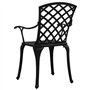 vidaXL Ensemble de Bistro 3 pcs Salon de Jardin Mobilier de Terrasse Meubles de Balcon Table et Chaises de Patio Extérieur Alumi