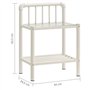 vidaXL 2X Tables de Chevet Table de Nuit Armoire de Chevet Armoire de Lit Chambre à Coucher Maison Intérieur Blanc et Transparen