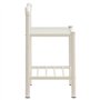 vidaXL 2X Tables de Chevet Table de Nuit Armoire de Chevet Armoire de Lit Chambre à Coucher Maison Intérieur Blanc et Transparen