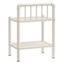 vidaXL 2X Tables de Chevet Table de Nuit Armoire de Chevet Armoire de Lit Chambre à Coucher Maison Intérieur Blanc et Transparen