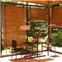vidaXL Ensemble de Salle à Manger de Jardin 3 pcs Salon de Jardin Mobilier à Dîner de Terrasse Table et Chaises de Repas de Pati