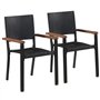 vidaXL Ensemble de Salle à Manger de Jardin 3 pcs Salon de Jardin Mobilier à Dîner de Terrasse Table et Chaises de Repas de Pati