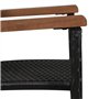 vidaXL Ensemble de Salle à Manger de Jardin 3 pcs Salon de Jardin Mobilier à Dîner de Terrasse Table et Chaises de Repas de Pati