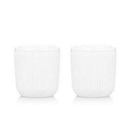 Bodum 12059-03 DOURO Set de 2 mugs en porcelaine double paroi, 0.1 l, Blanc