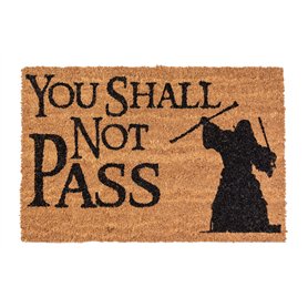 SD TOYS - Paillasson Seigneur des Anneaux, avec la Silhouette de Gandalf, Tapis d'Entrée en Fibre de Coco, Antidérapant, 60 x 40