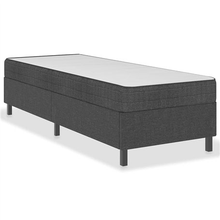 vidaXL Cadre de lit à sommier tapissier en Tissu Gris 80 x 200 cm