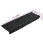 vidaXL Tapis de Marches d'Escalier 10 pcs, Moquettes de Marches Antidérapantes, Carpettes d'Escalier Insonorisantes, Décorations
