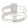 Folli Follie 3R13F010C Bague en acier inoxydable pour femme Argenté Taille 54