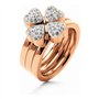 Folli Follie 3R0T064RC Bague en acier inoxydable pour femme Rose Taille 56