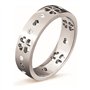 Folli Follie 3R14F014C Bague en acier inoxydable pour femme Argenté Taille 52