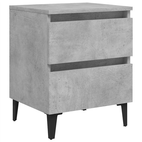 vidaXL Table de Chevet, Armoire de Nuit avec Rangement, Armoire de Lit, Meuble de Chambre à Coucher, Industriel, Gris Béton Bois