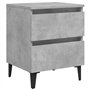 vidaXL Table de Chevet, Armoire de Nuit avec Rangement, Armoire de Lit, Meuble de Chambre à Coucher, Industriel, Gris Béton Bois
