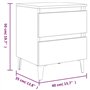vidaXL Table de Chevet, Armoire de Nuit avec Rangement, Armoire de Lit, Meuble de Chambre à Coucher, Industriel, Gris Béton Bois