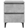 vidaXL Table de Chevet, Armoire de Nuit avec Rangement, Armoire de Lit, Meuble de Chambre à Coucher, Industriel, Gris Béton Bois