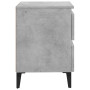 vidaXL Table de Chevet, Armoire de Nuit avec Rangement, Armoire de Lit, Meuble de Chambre à Coucher, Industriel, Gris Béton Bois