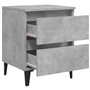 vidaXL Table de Chevet, Armoire de Nuit avec Rangement, Armoire de Lit, Meuble de Chambre à Coucher, Industriel, Gris Béton Bois
